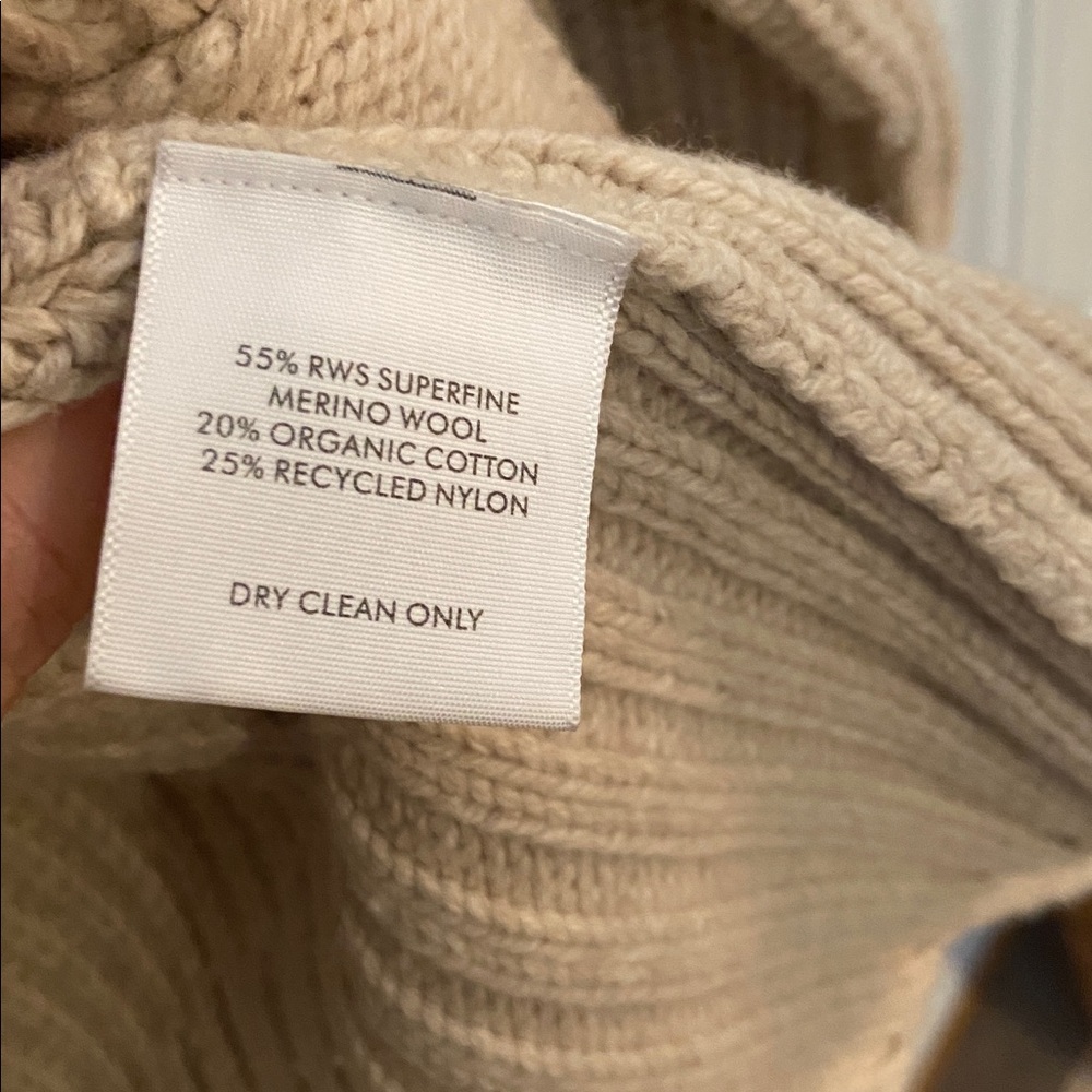 White + Warren cotton wool cashmere blend coatigan ivory marl - Picture 5 of 6